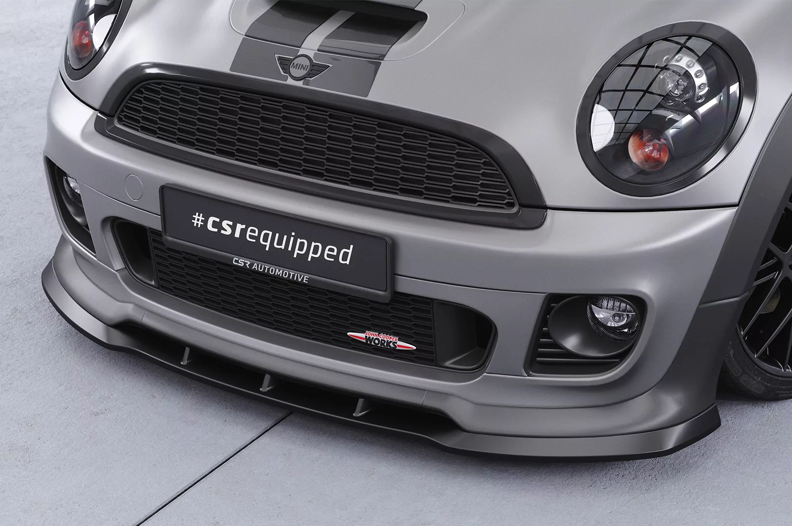 Cup-Spoilerlippe mit ABE für Mini Cooper Coupe JCW (R58/R59) CSL529 Schwarz Strukturiert