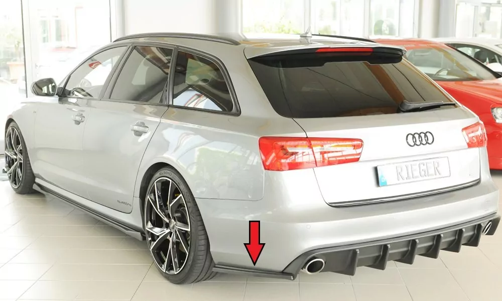 Rieger Heckschürzenansatz seitlich links für Audi A6 S6 (4G/C7) Lim. 02.12-08.14 (bis Facelift)