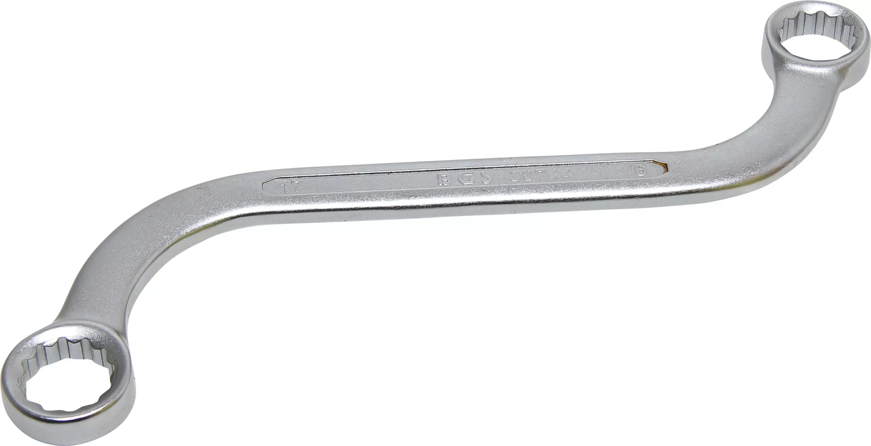 S-Form Doppel-Ringschlüssel Zwölfkant | SW 16 x 17 mm