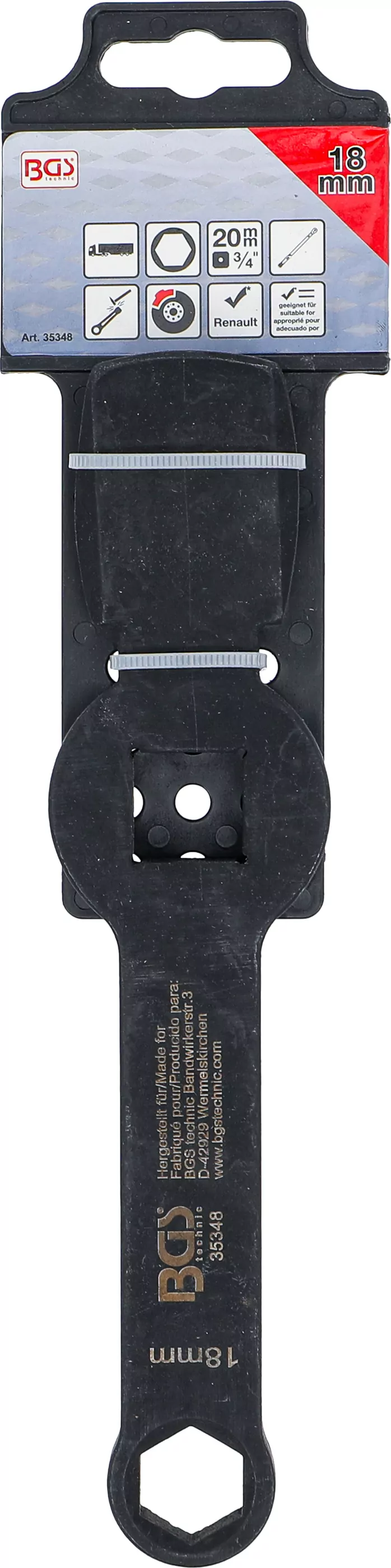 Schlag-Ringschlüssel | Sechskant | mit 2 Schlagflächen | SW 18 mm