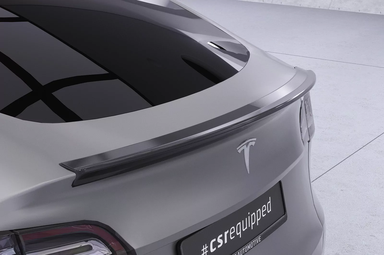 Heckflügel mit ABE für Tesla Model Y HF878 Schwarz Strukturiert