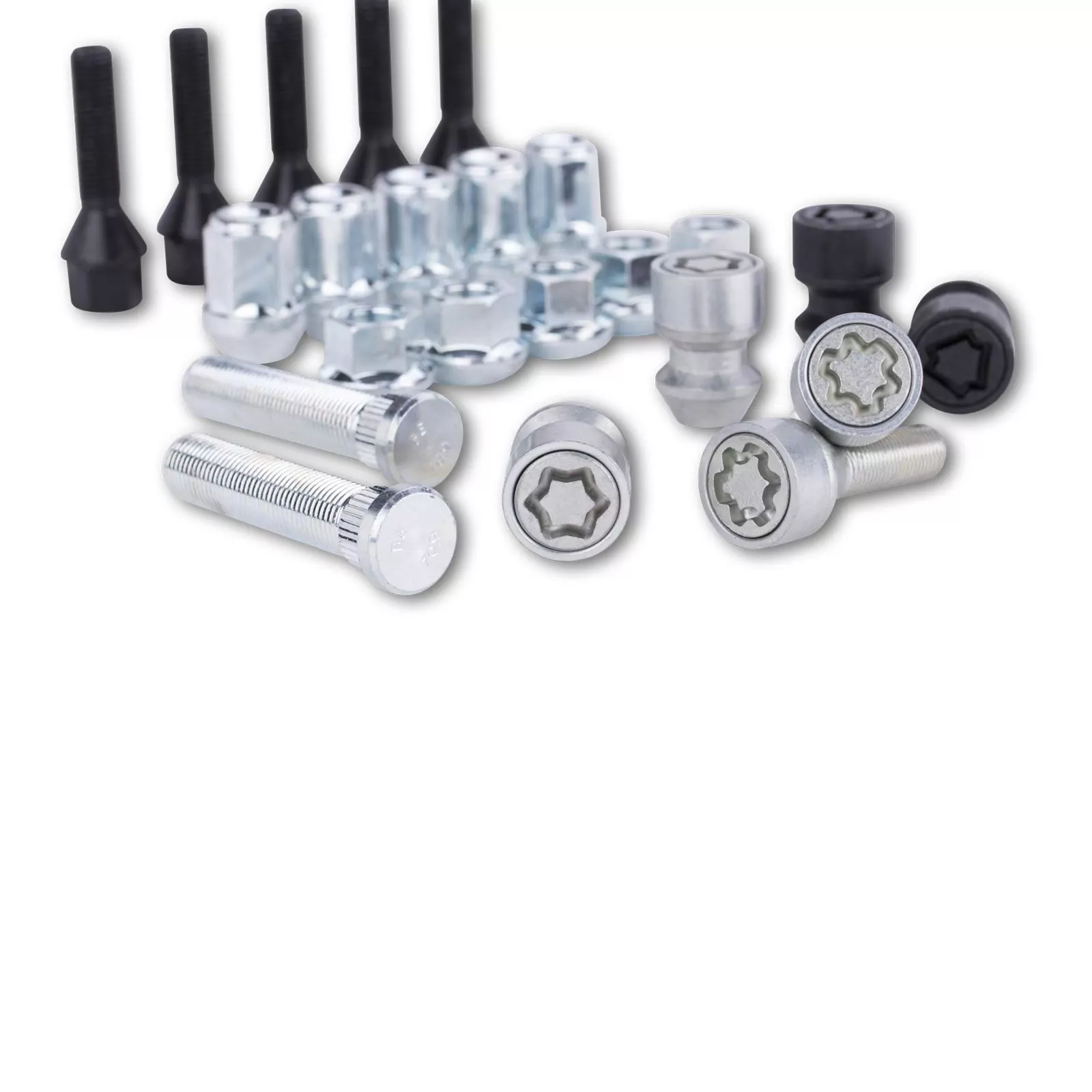 ST Radschraube M12x1,5x28mm KE60° schwarz (10 Stk) Alle Alle