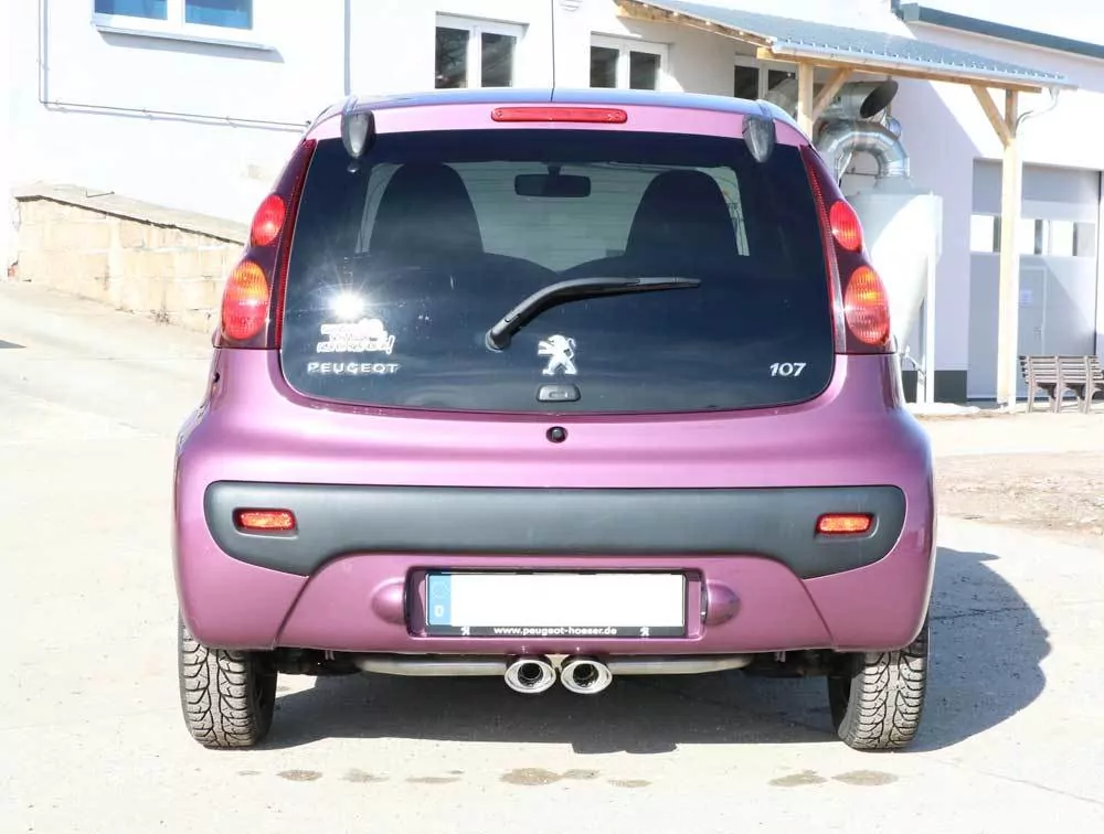 CitroenC1/ Peugeot 107/ Toyota Aygo  Endschalldämpfer Ausgang mittig - 2x106x71 Typ 33