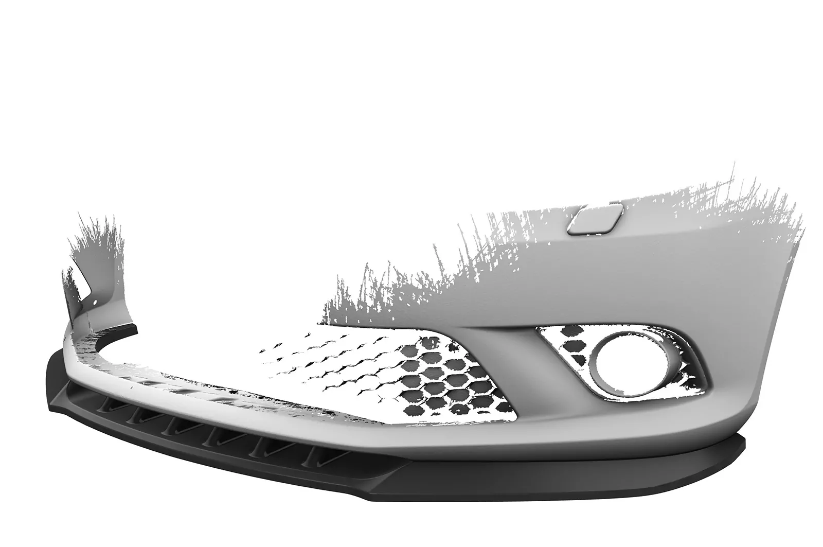 Cup-Spoilerlippe mit ABE für Skoda Fabia 2 RS (Typ 5J) CSL493-M Carbon Look (matt)