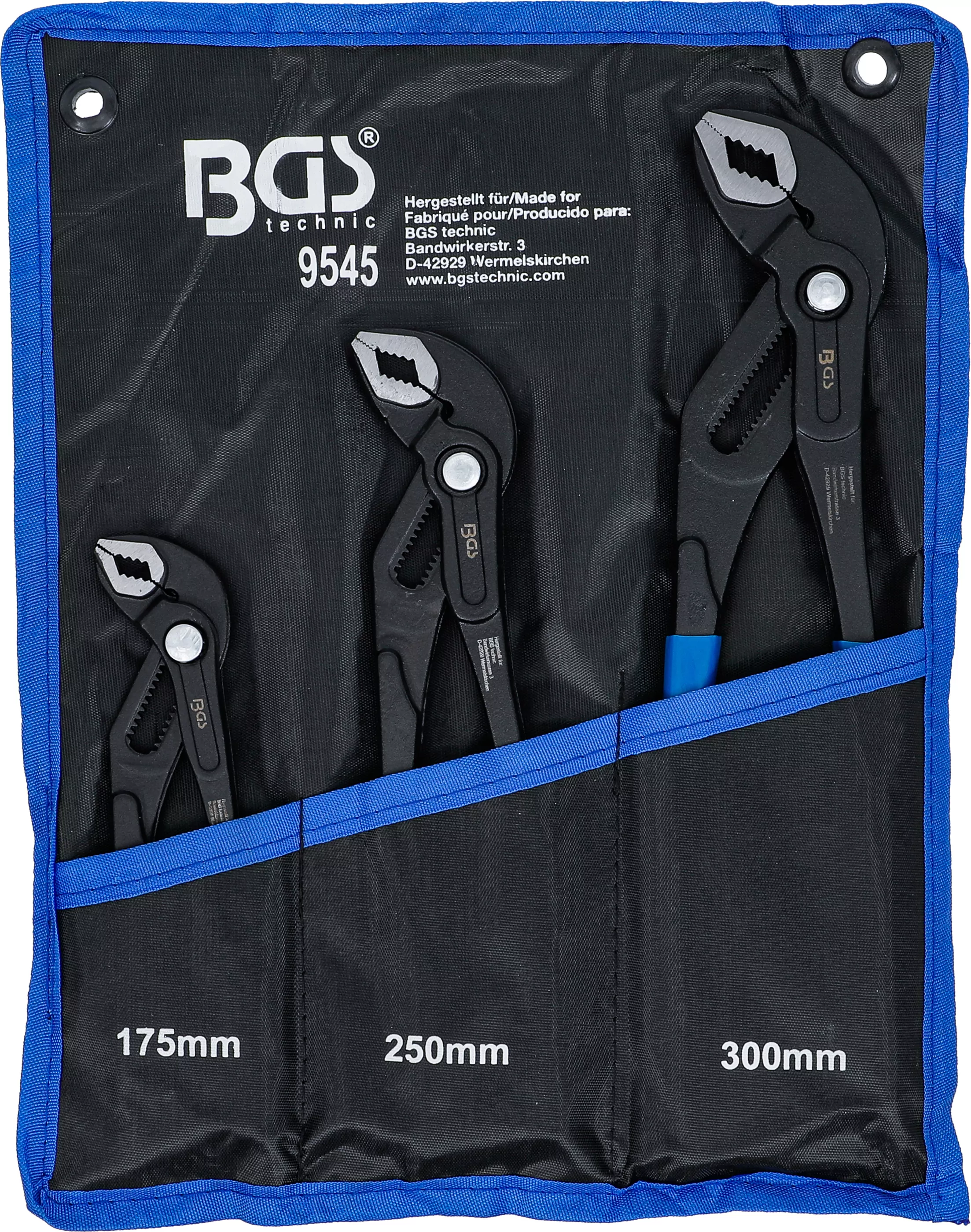 Wasserpumpenzangen-Satz | arretierbar | 175 / 240 / 300 mm | 3-tlg.