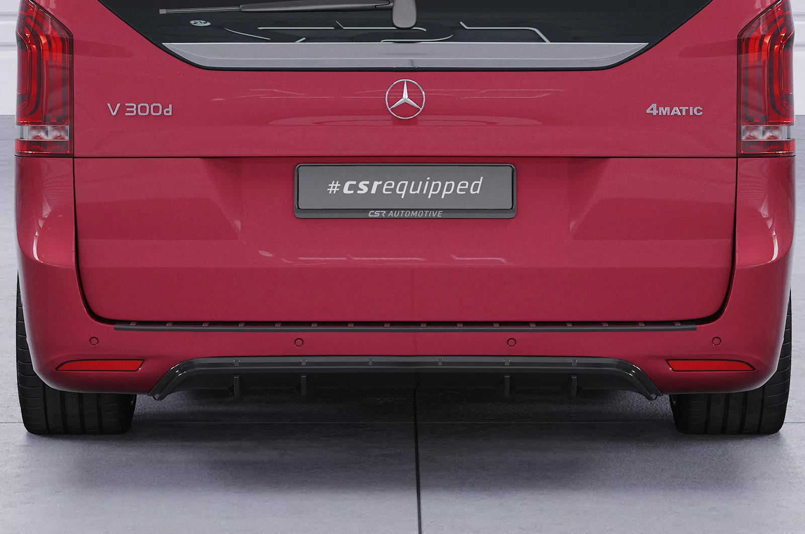 Heckansatz für Mercedes Benz V-Klasse 447 HA301 Schwarz Strukturiert