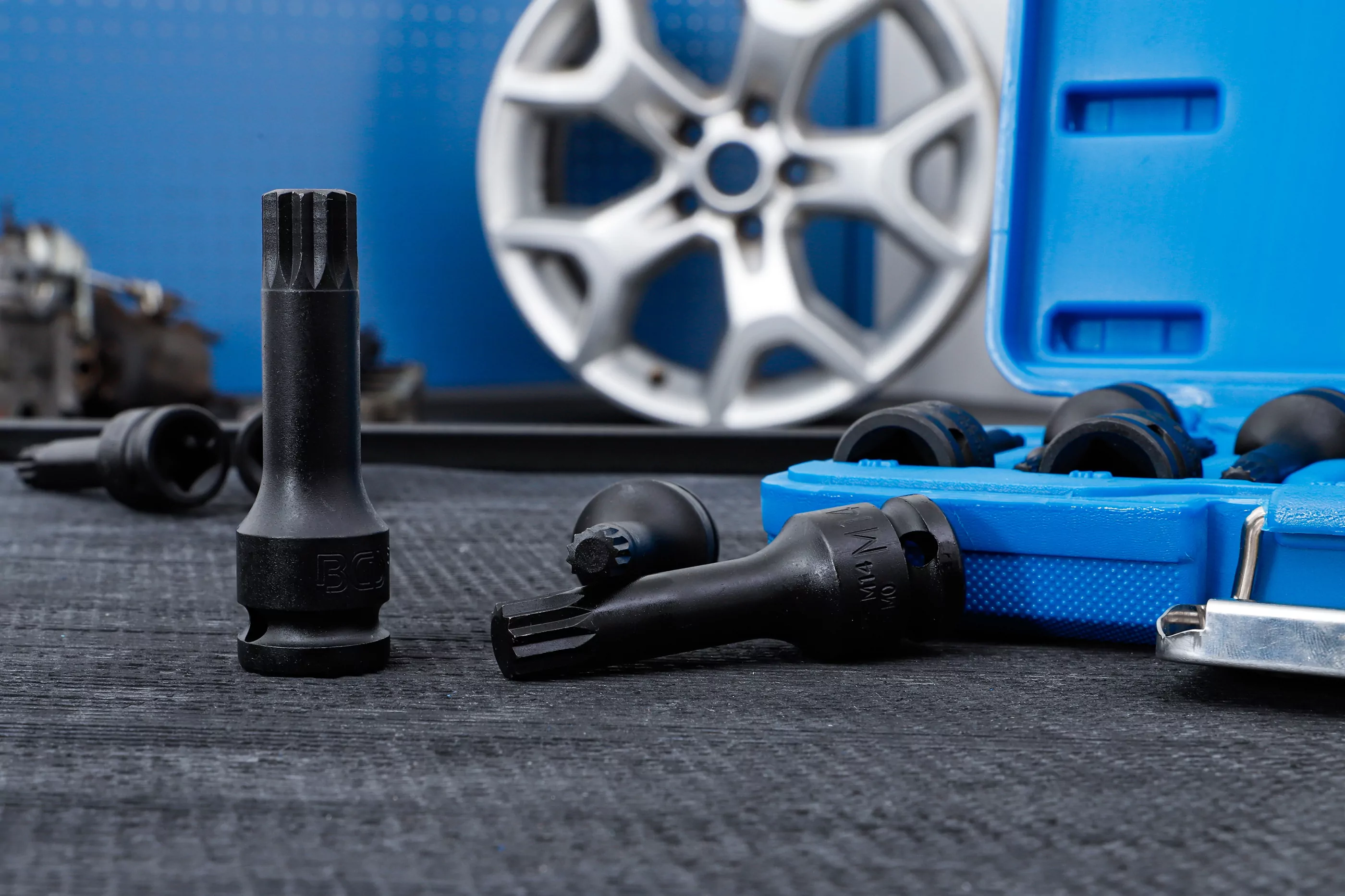 Kraft-Bit-Einsatz-Satz | Antrieb Innenvierkant 12,5 mm (1/2") | Innenvielzahn (für XZN) M4 - M16 | 9-tlg.