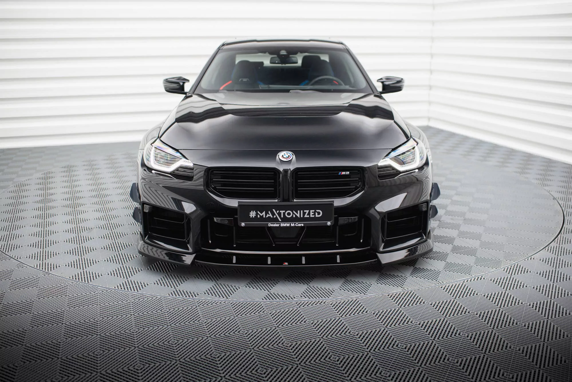Front Ansatz V.3 Für BMW M2 G87 Schwarz Hochglanz