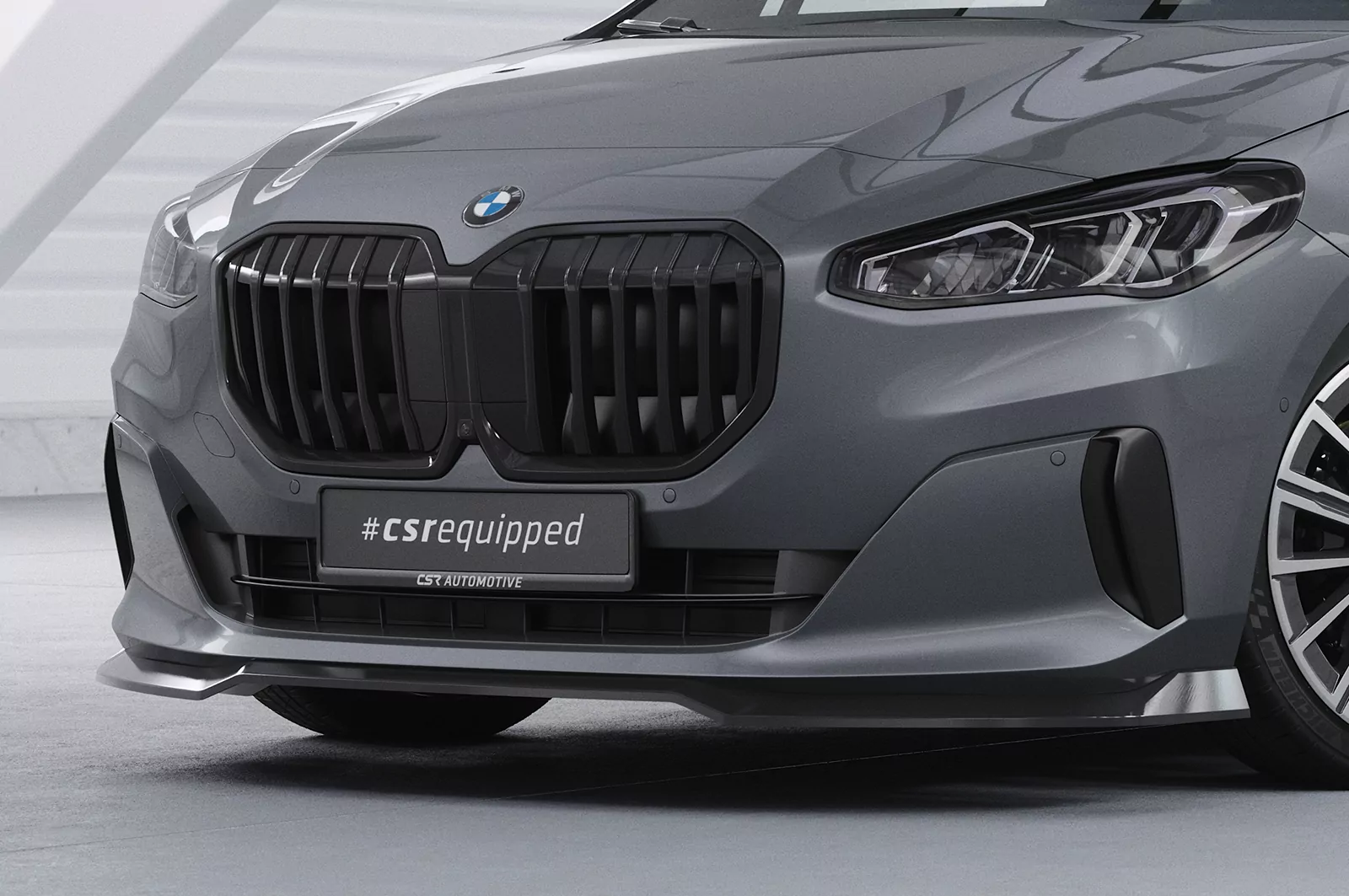Cup-Spoilerlippe mit ABE für BMW 2er (U06) Active Tourer CSL690 Schwarz Strukturiert