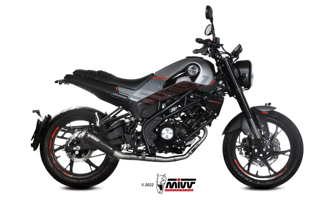 MIVV X-M1 Edelstahl Schwarz Benelli Leoncino 125 22-