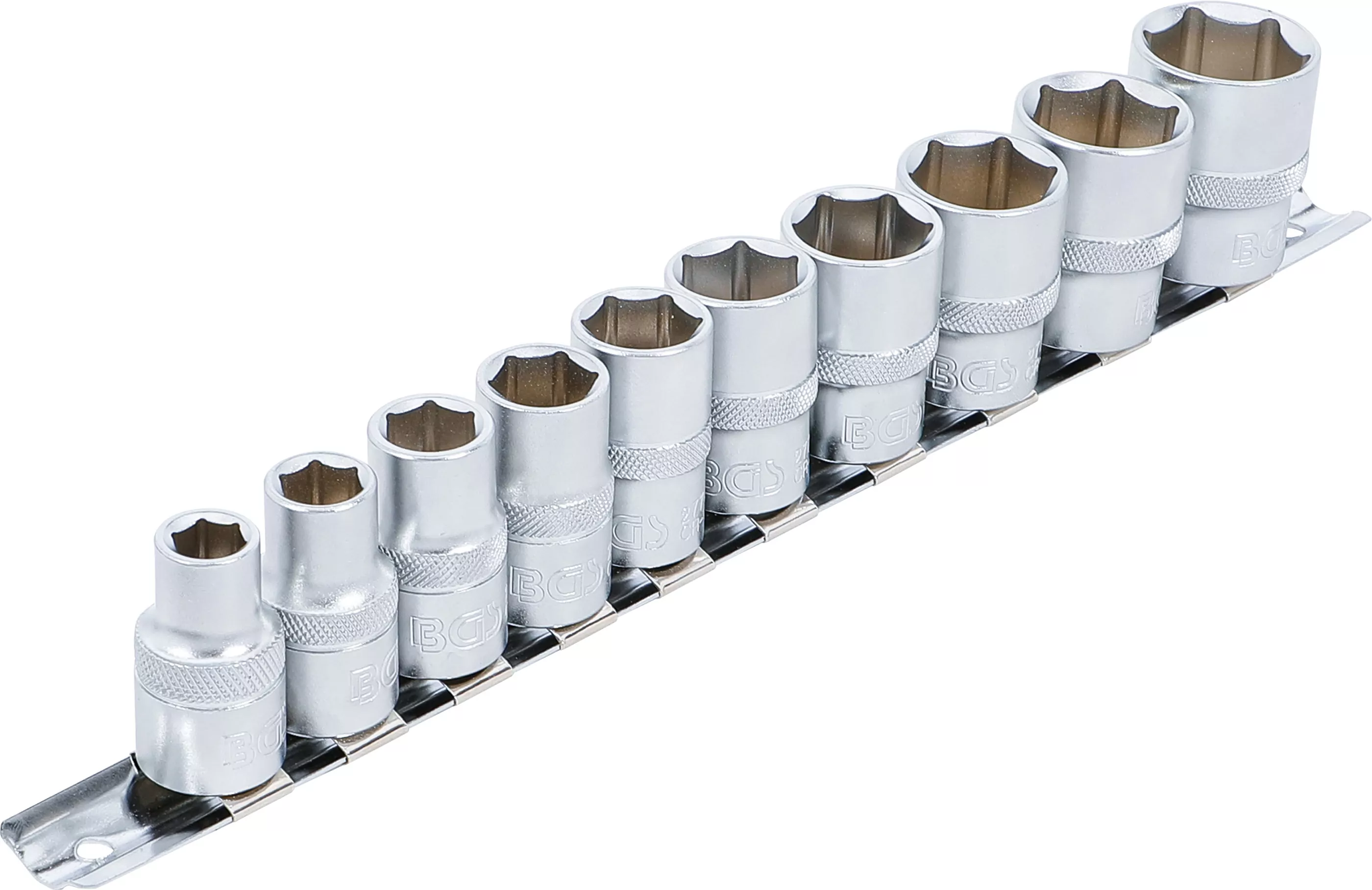 Steckschlüssel-Einsatz-Satz, Sechskant | Antrieb Innenvierkant 12,5 mm (1/2") | Zollgrößen | 10-tlg.