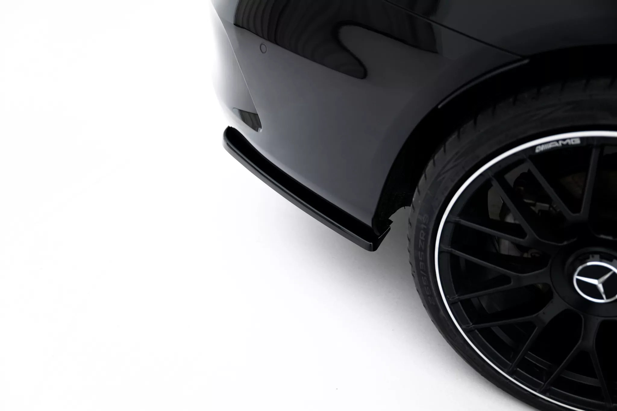 Heck Ansatz Flaps Diffusor Passend Für Diffusor Passend Für MERCEDES- BENZ C-KLASSE W205 COUPE AMG-LINE Schwarz Hochglanz Schwarz Hochglanz