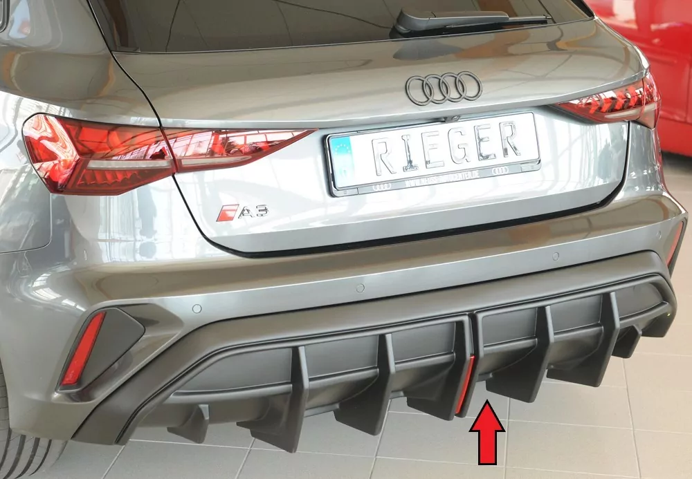 Rieger Heckeinsatz für orig. ESD für Audi A3 (GY) 5-tür. (Sportback) 06.24- (ab Facelift)