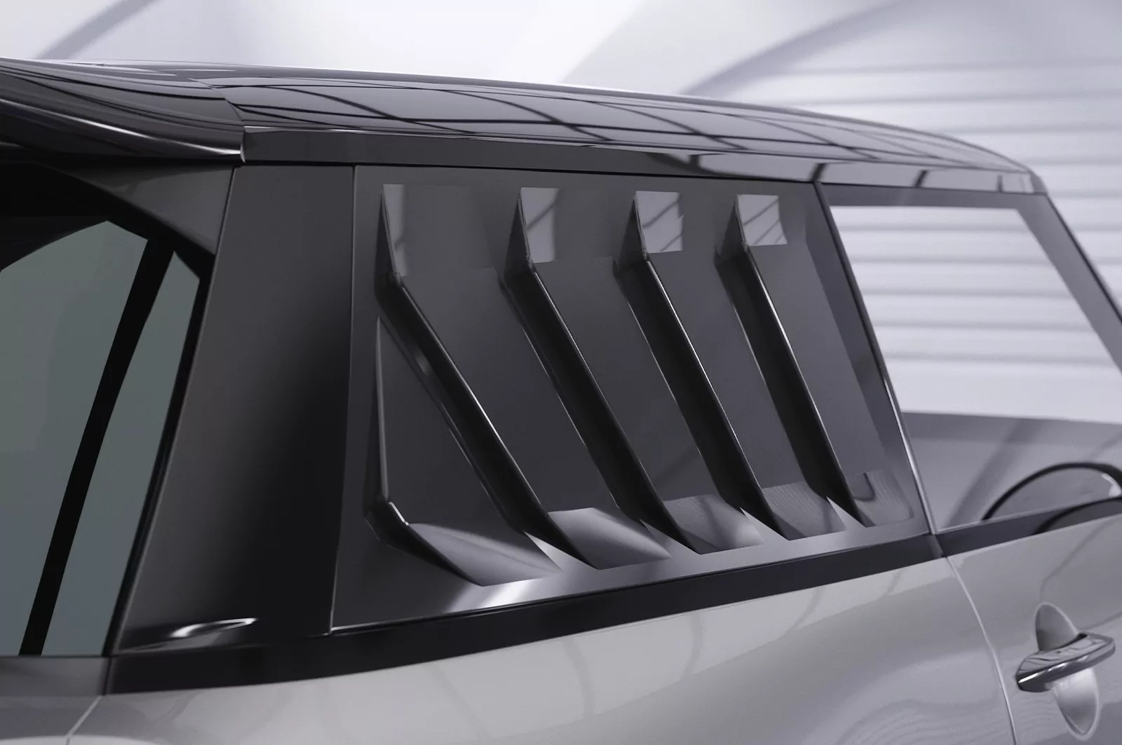 Seitenscheibenblenden für Mini F56 SSB009 Schwarz Strukturiert