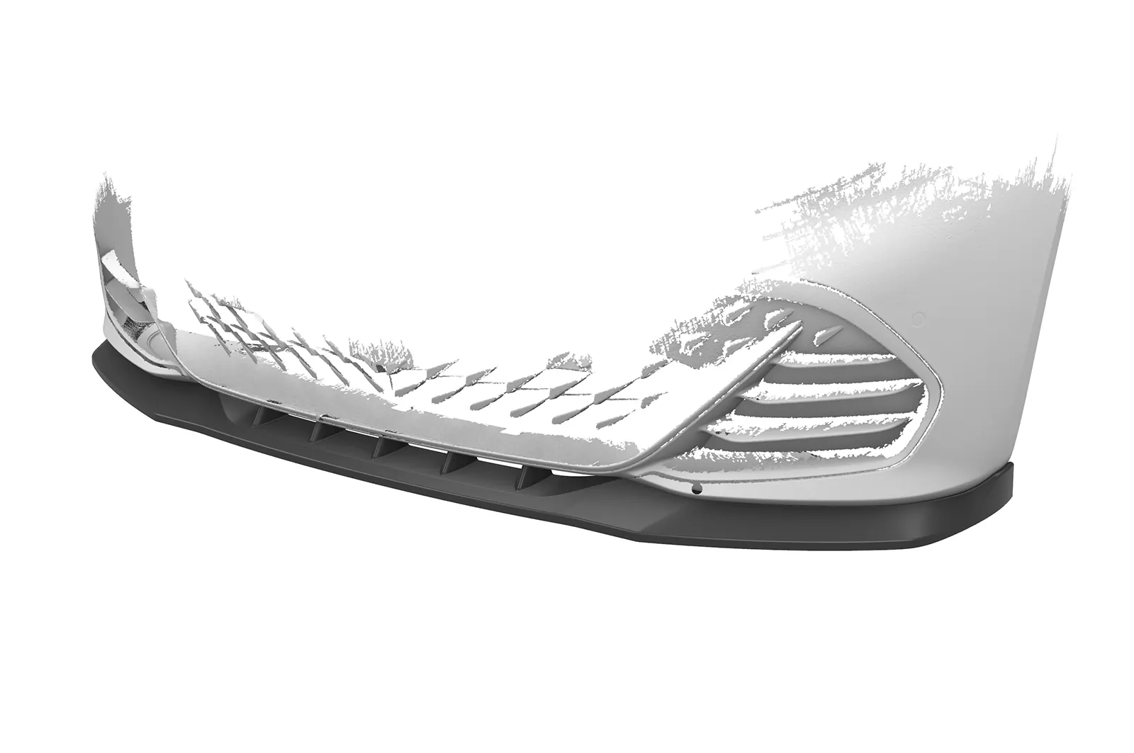 Cup-Spoilerlippe mit ABE für Cupra Born CSL645 Schwarz Strukturiert