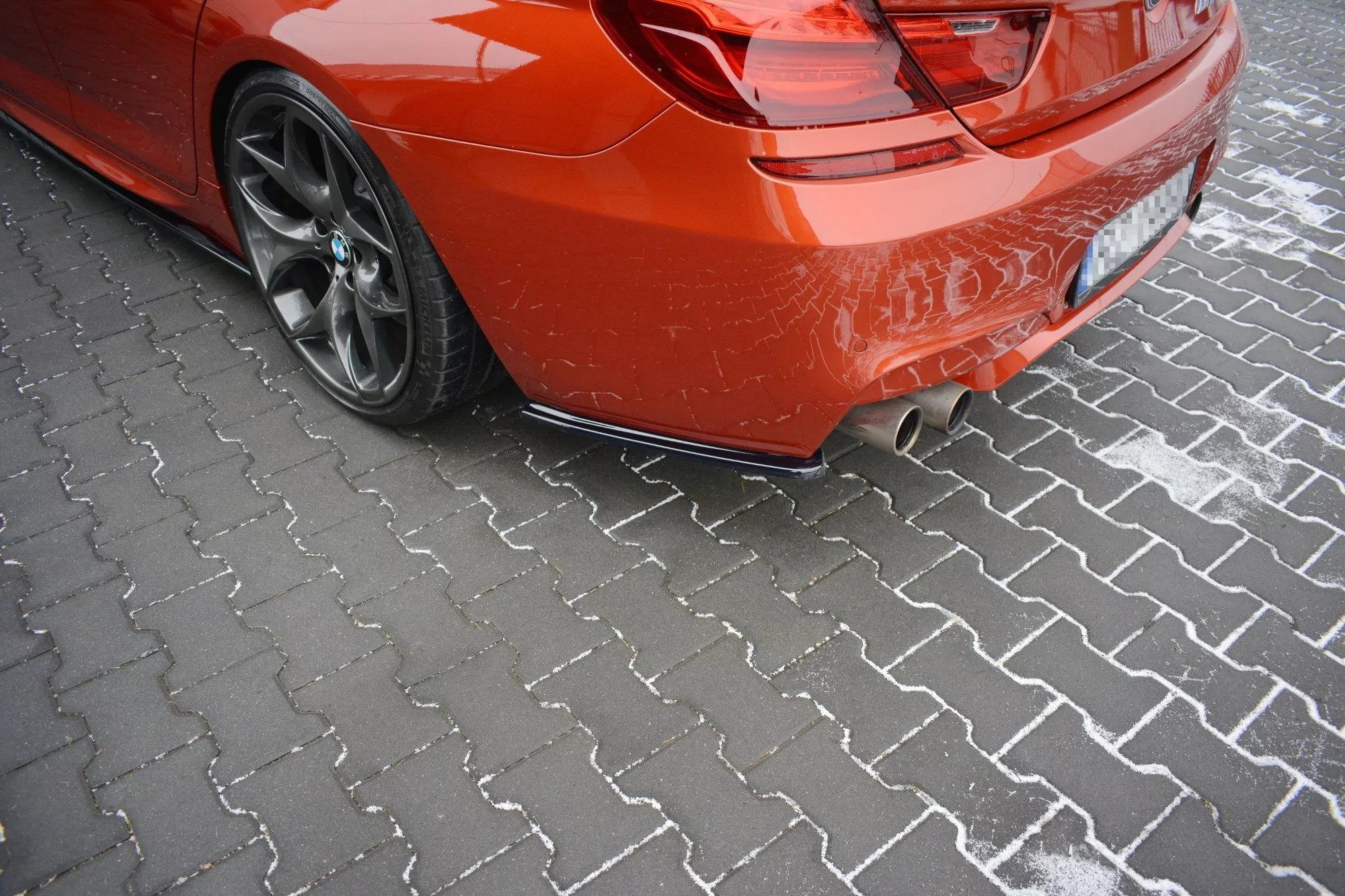 Heck Ansatz Flaps Diffusor Passend Für Diffusor Passend Für BMW M6 GRAN COUPÉ Schwarz Hochglanz Schwarz Hochglanz