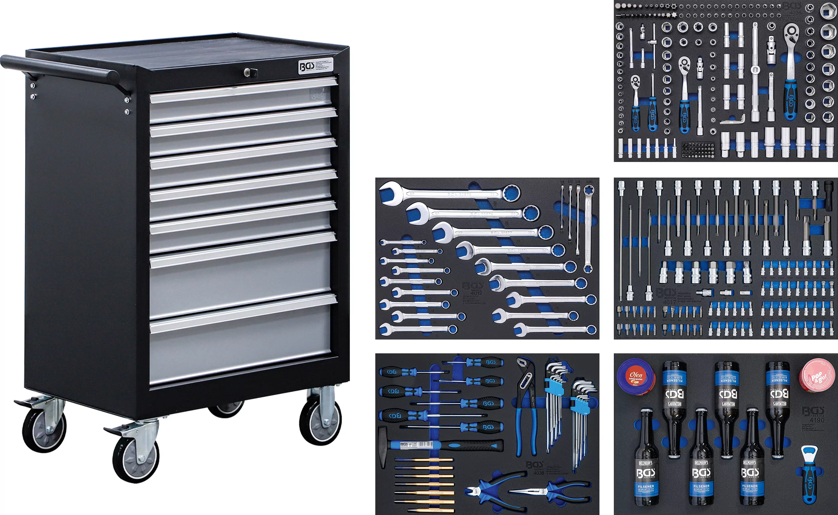 Werkstattwagen | 7 Schubladen | mit 354 Werkzeugen