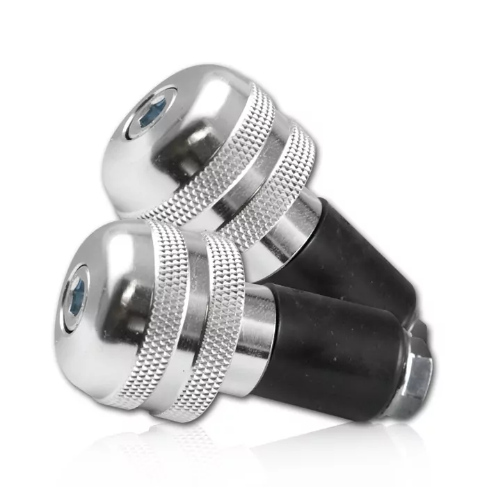Lenkergewichte Alu, Silber, Ø Außen 28 Mm, Für Stahllenker 7/8"-22 Mm, Gewicht Je 55 Gr.