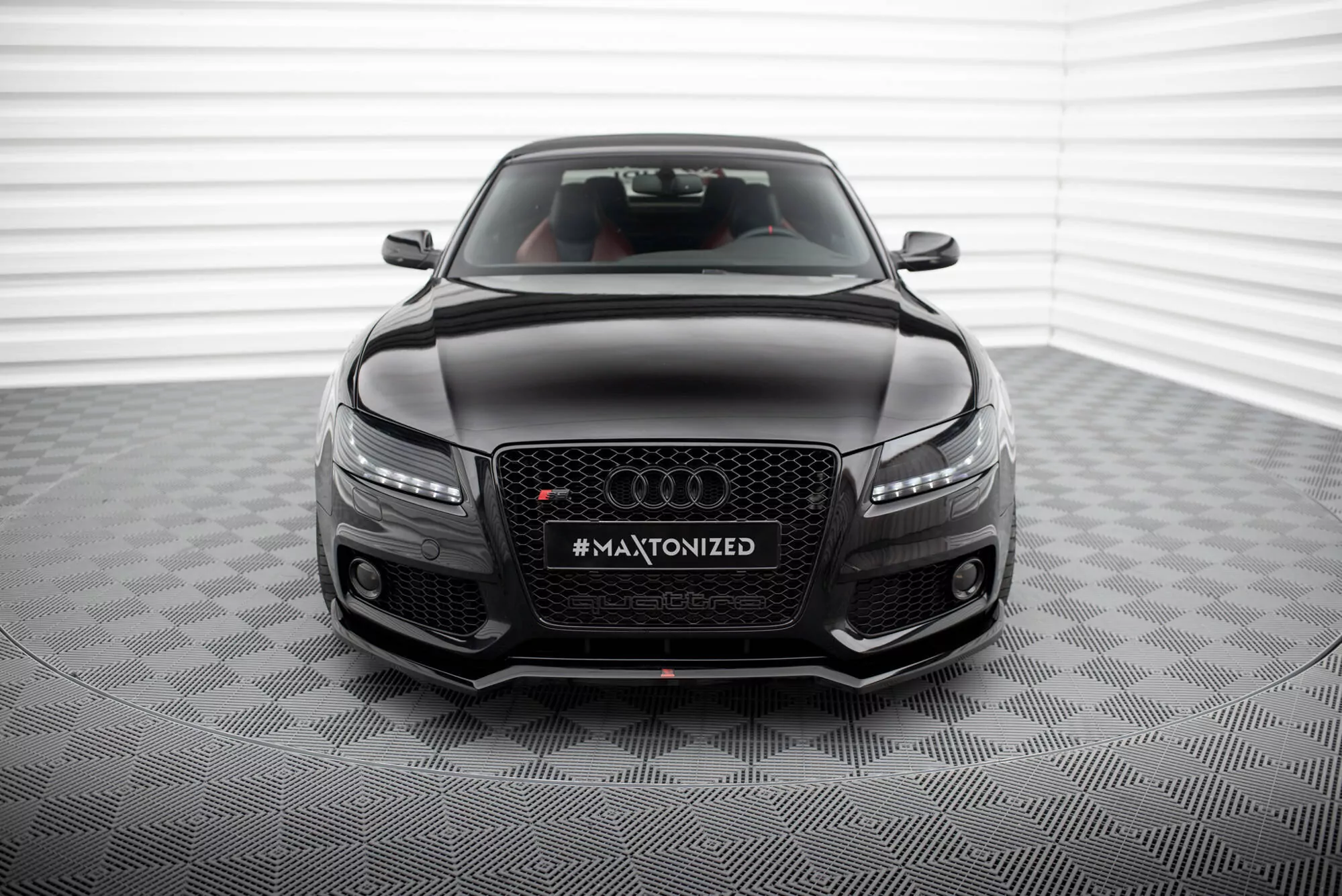 Front Ansatz V.3 Für Audi S5 / A5 S-Line 8T Schwarz Hochglanz