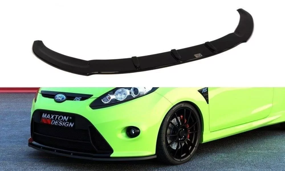 Front Ansatz Passend Für Passend Für FORD FIESTA MK7 (FÜR RS LOOK Stoßstange) Schwarz Hochglanz Schwarz Hochglanz