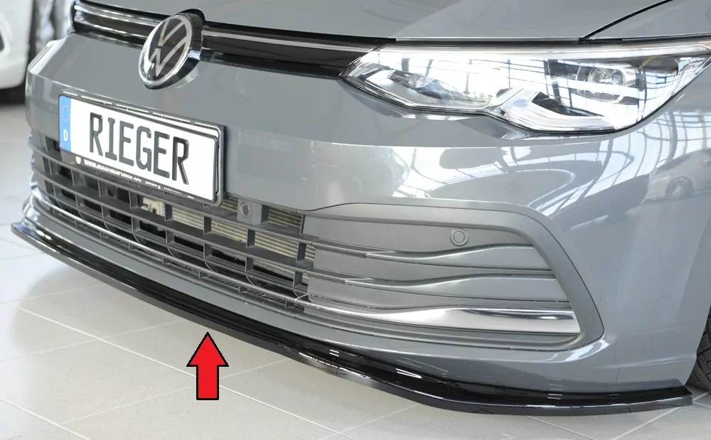 Rieger Spoilerschwert glanz schwarz für VW Golf 8 3-tür. 12.19-03.24 (bis Facelift)