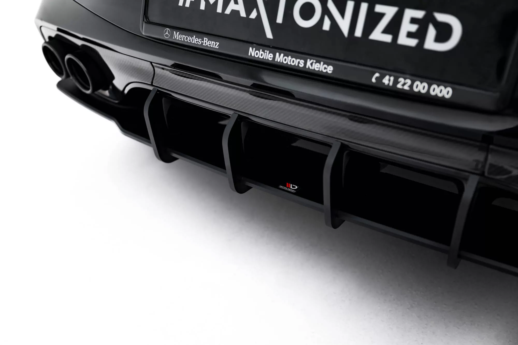 Street Pro Heckschürze +Flaps Für Mercedes-AMG CLE 53 C236 Schwarz Hochglanz