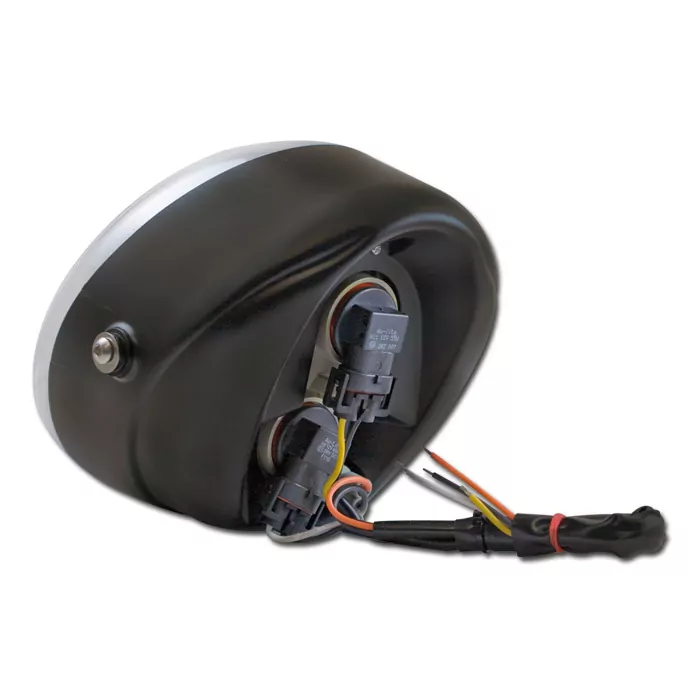 Scheinwerfer "V-Rod Style"| H9/H11 | schwarz seitlich M8 | B 158 x H 175 x T 114 | E-geprüft