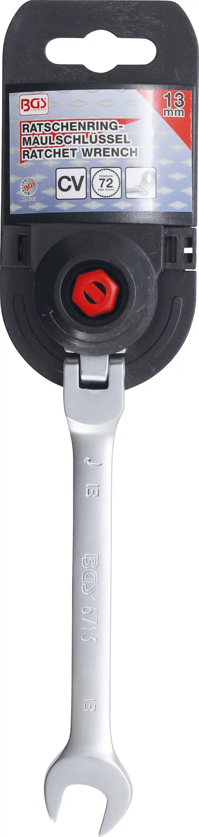 Ratschenring-Maulschlüssel | abwinkelbar | SW 13 mm