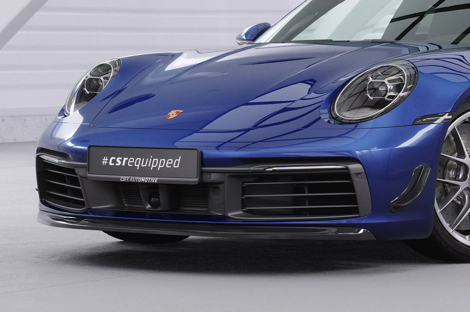 Cup-Spoilerlippe mit ABE für Porsche 911/992 CSL461 Strukturiert (schwarz matt)