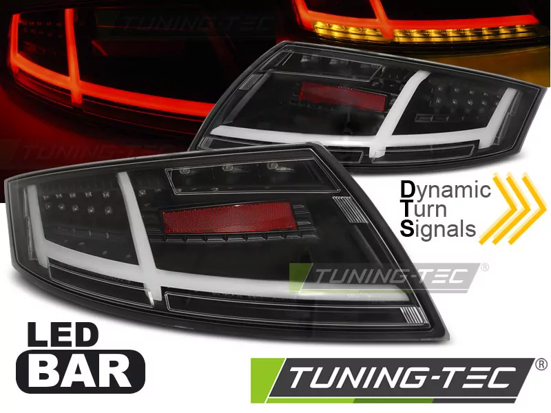 Led Bar Tail Lights Black Fits Audi Tt 04.06-02.14