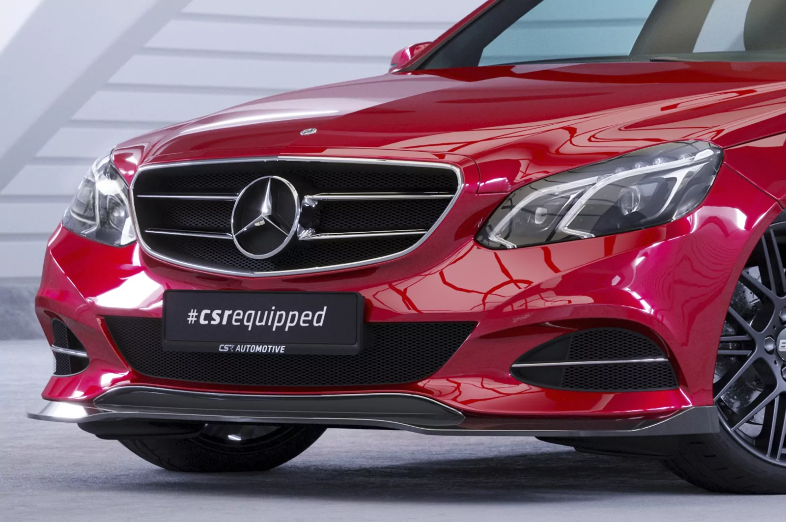 Cup-Spoilerlippe mit ABE für Mercedes Benz E-Klasse (W212/S212) CSL751 Schwarz Strukturiert