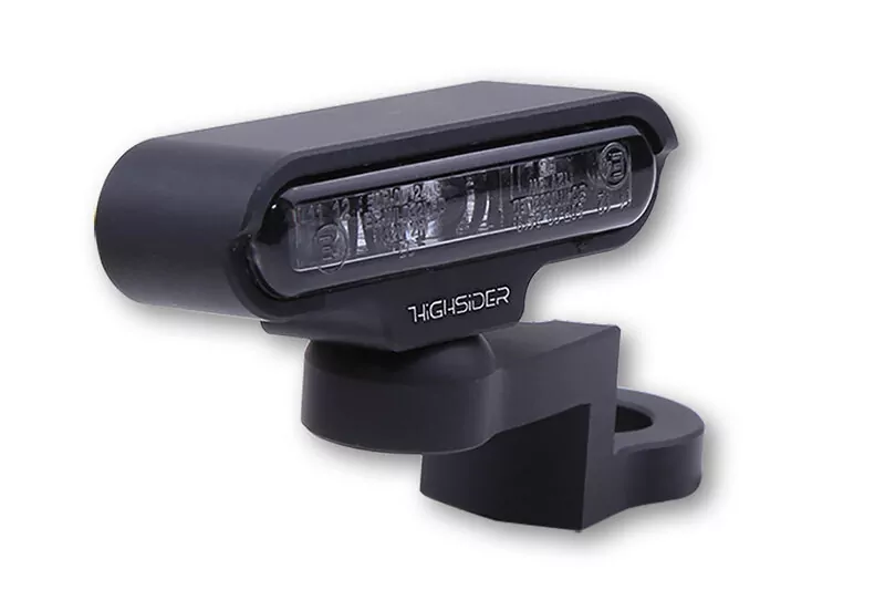 HIGHSIDER LED Blinker mit CNC Spiegelbefestigung TYP 2, schwarz E-geprüft