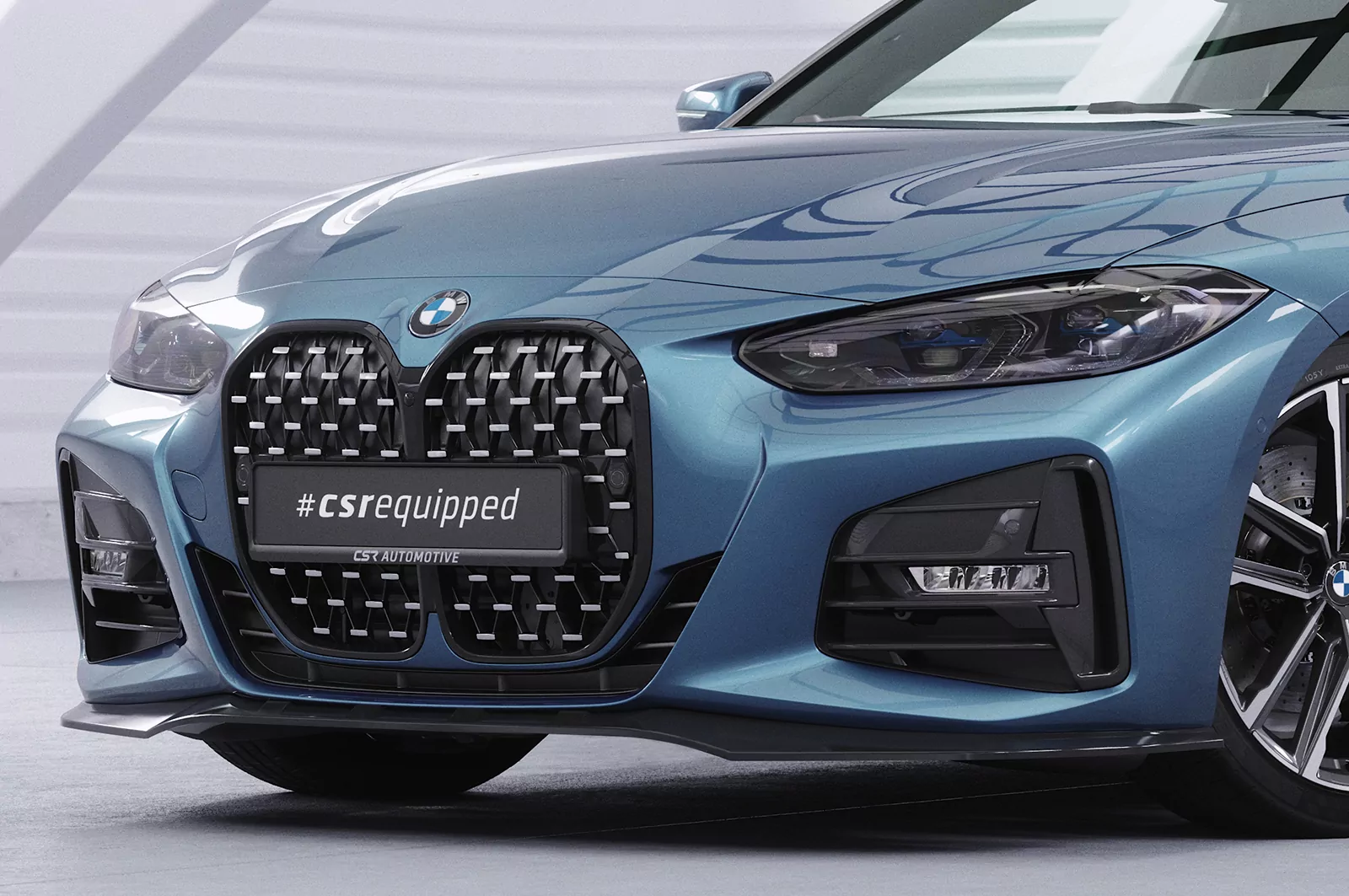 Cup-Spoilerlippe mit ABE für BMW 4er (G22/G23) M-Paket und M440 CSL524 Schwarz Strukturiert