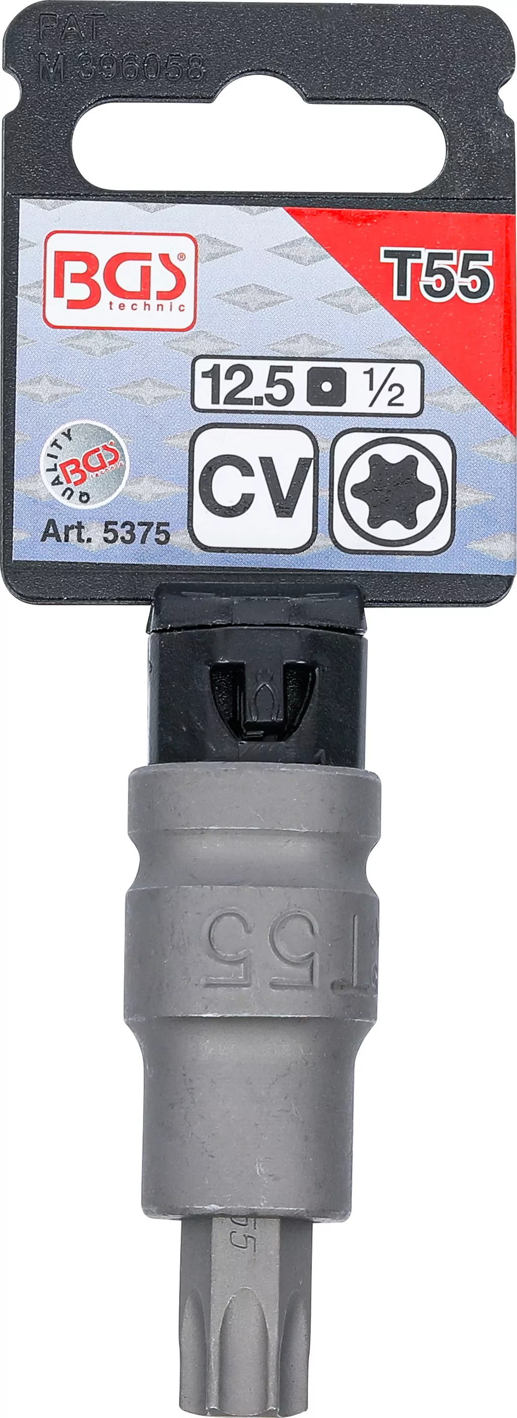 Kraft-Bit-Einsatz | Länge 55 mm | Antrieb Innenvierkant 12,5 mm (1/2") | T-Profil (für Torx) T55