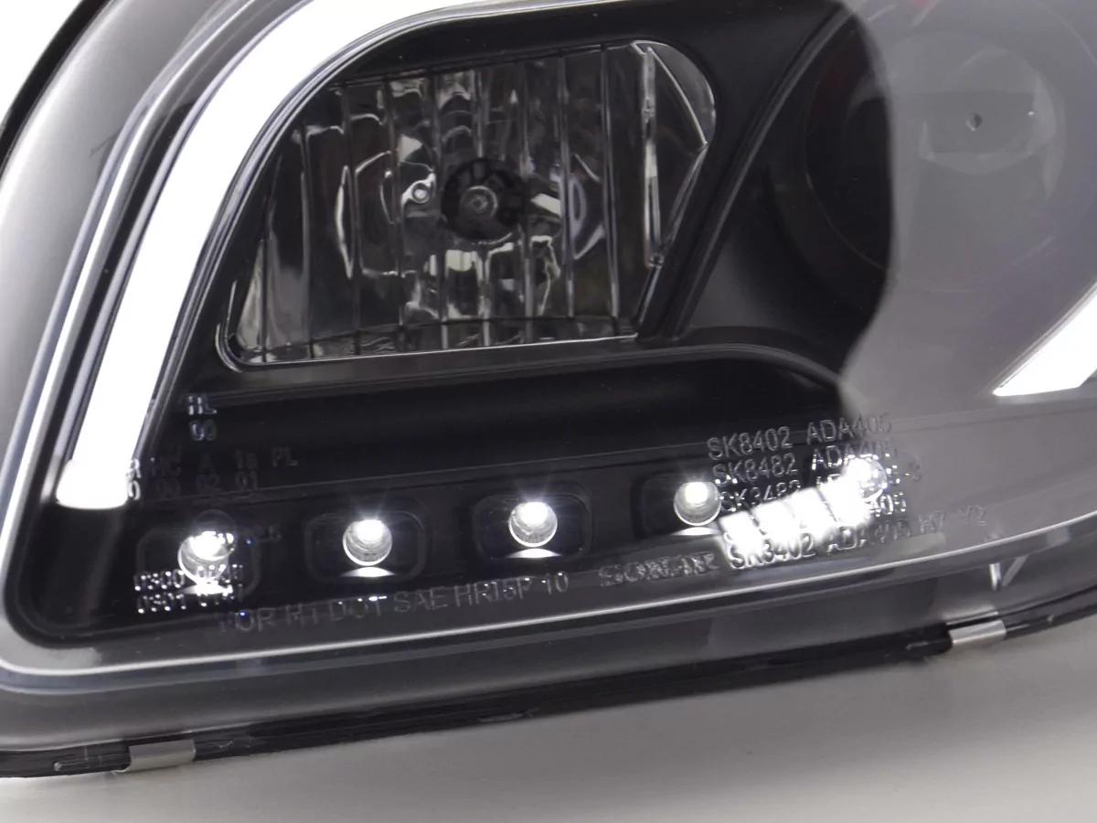 Scheinwerfer Set Daylight LED TFL-Optik Audi A4 Typ 8E Bj. 04-08 schwarz