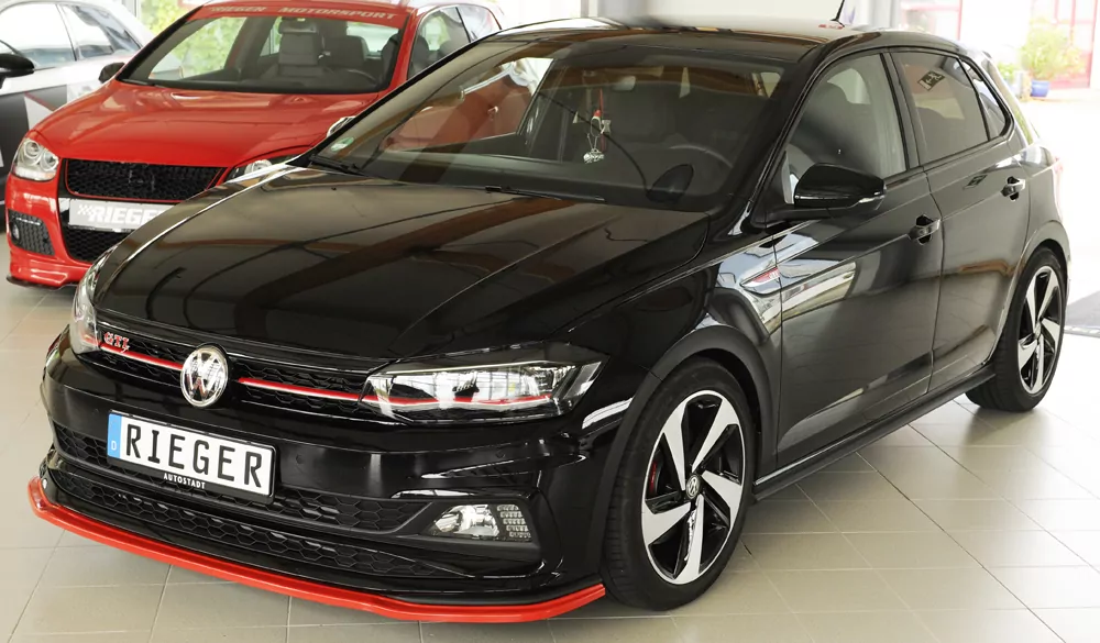 Rieger Spoilerschwert für VW Polo (AW) R-Line | 5-tür. 06.17- für orig. GTI-/R-Line Frontschürze