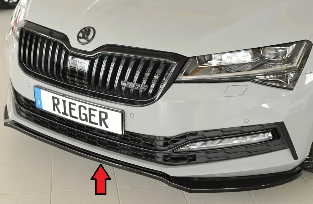 Rieger Spoilerschwert glanz schwarz für Skoda Superb III (3T/3V) Lim. 08.19- (ab Facelift 2)