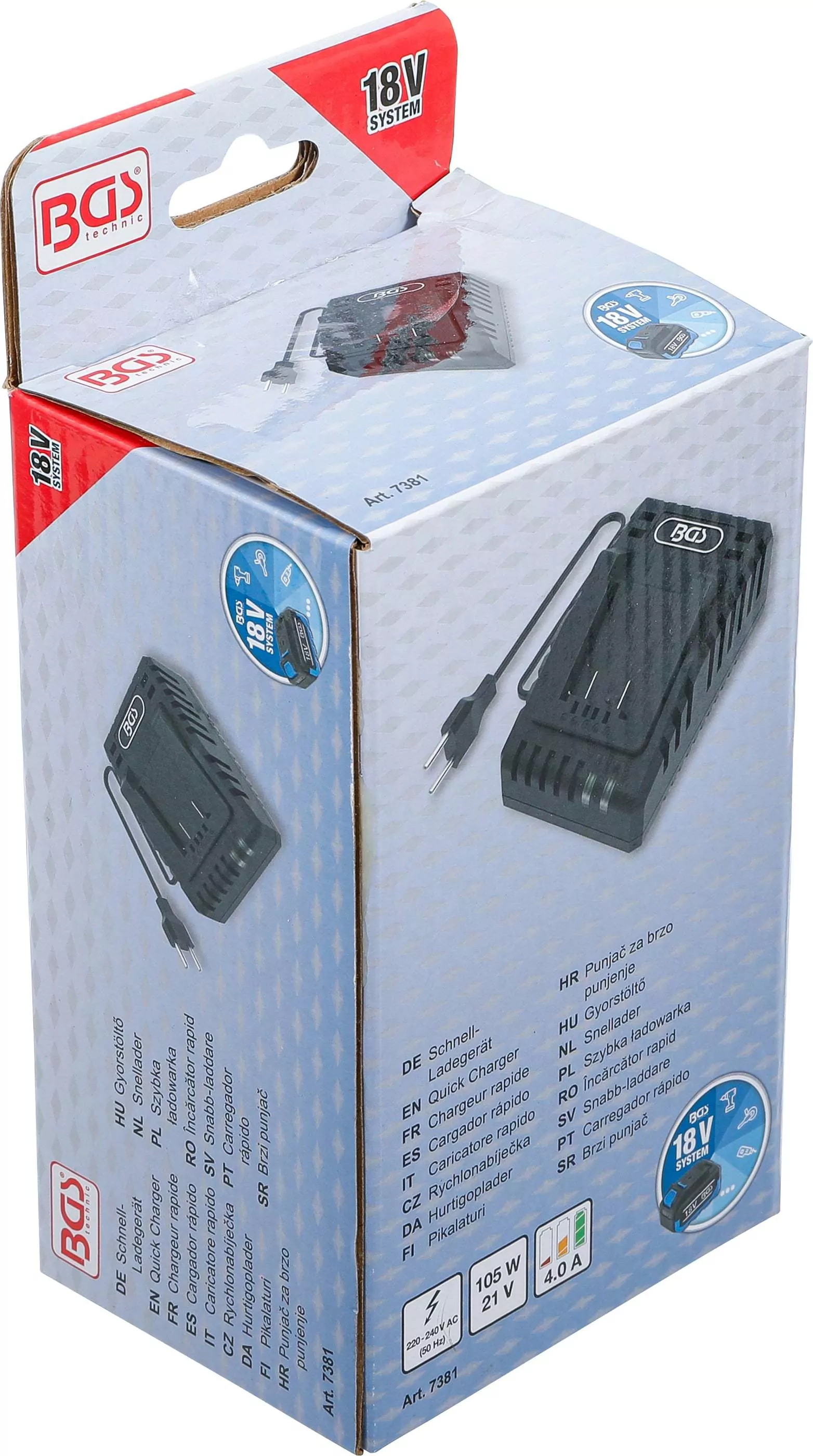 Schnell-Ladegerät | 4,0 A | 18 V