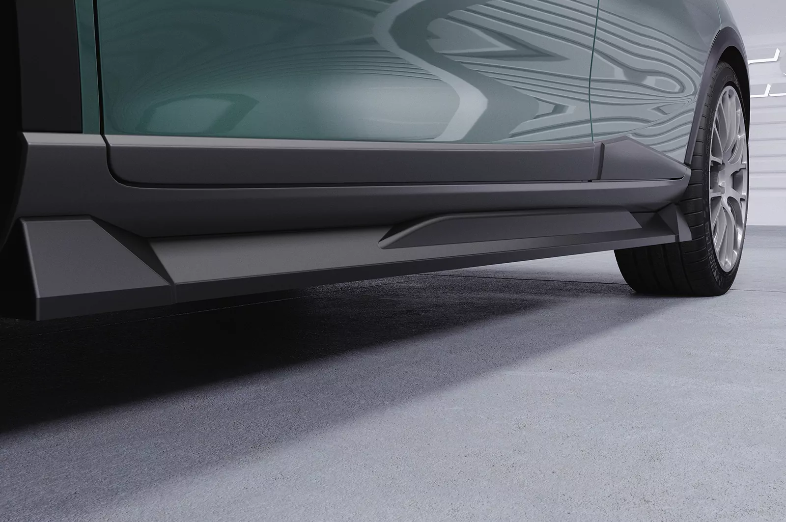 Seitenschweller für Hyundai Bayon SS540 Schwarz Strukturiert