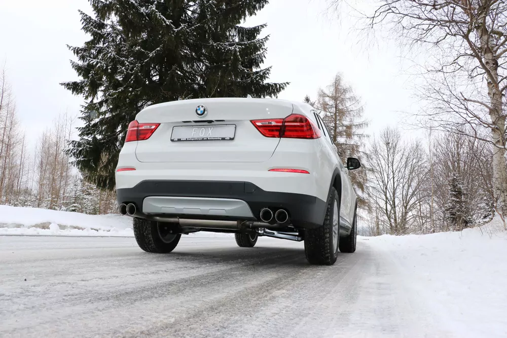 BMW X4 F26 ohne M-Paket - 35i 35d  Endschalldämpfer quer Ausgang rechts/links - 2x90 Typ 25 rechts/links
