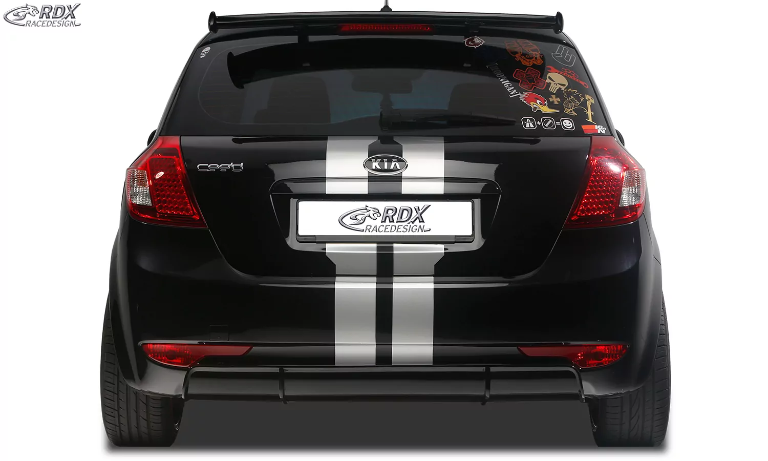 RDX Heckansatz für KIA Ceed Typ ED Diffusor Heckblende Heckdiffusor