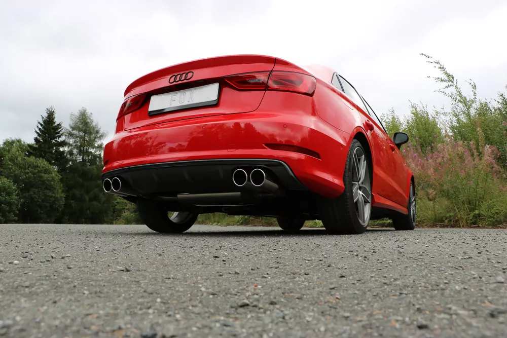 Audi A3 - 8V Limousine "mit S-Line oder S3 Stoßstange"  Endschalldämpfer quer Ausgang rechts/links - 2x80 Typ 16 rechts/links