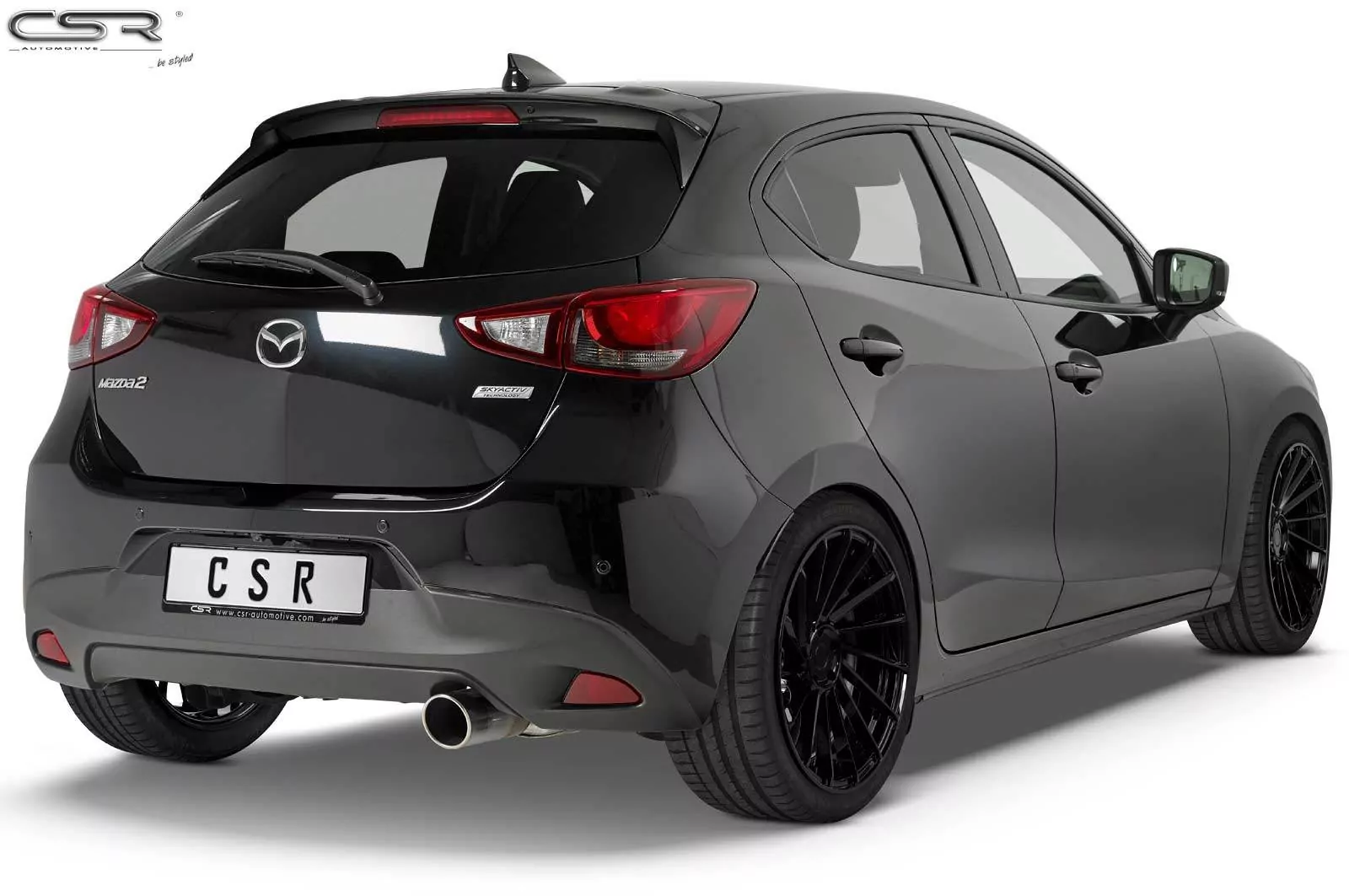 Heckflügel mit ABE für Mazda 2 (Typ DJ) HF677-M Carbon Look (matt)