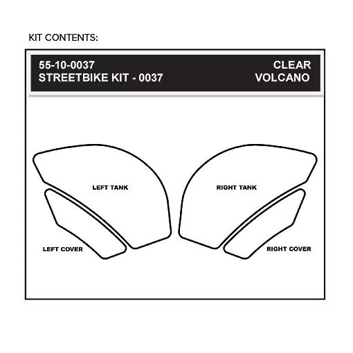Stompgrip Traction Pad Volcano für Kawasaki Ninja ZX-6R 09-22 Hybrid