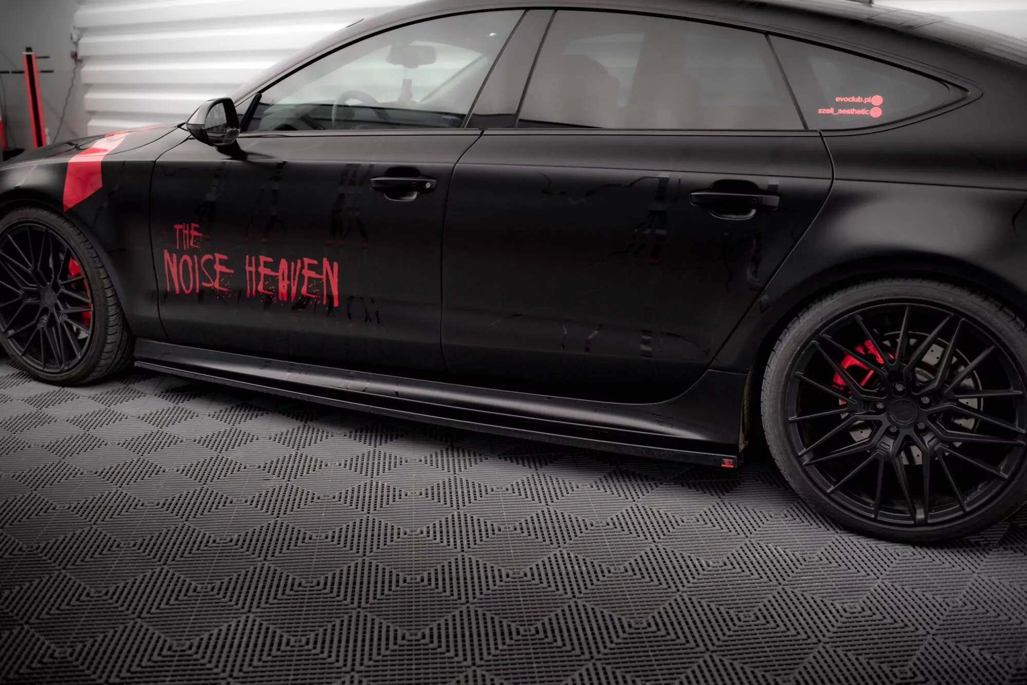 Seitenschweller Ansatz Für V.2 Für Audi A7 S-Line / S7 C7 Schwarz Hochglanz