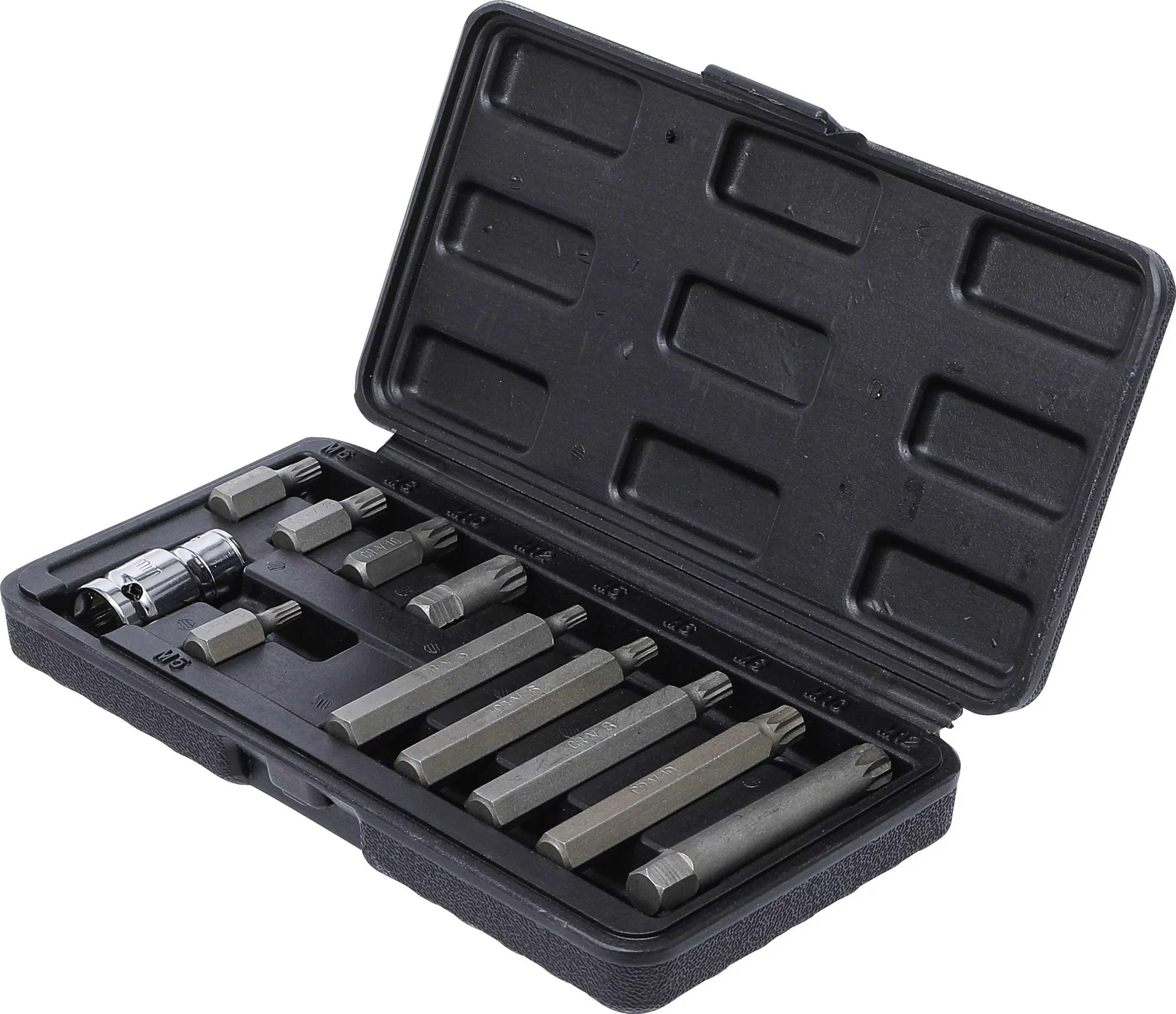 Bit-Satz | Antrieb Außensechskant 10 mm (3/8") | Innenvielzahn (für XZN) | 11-tlg.