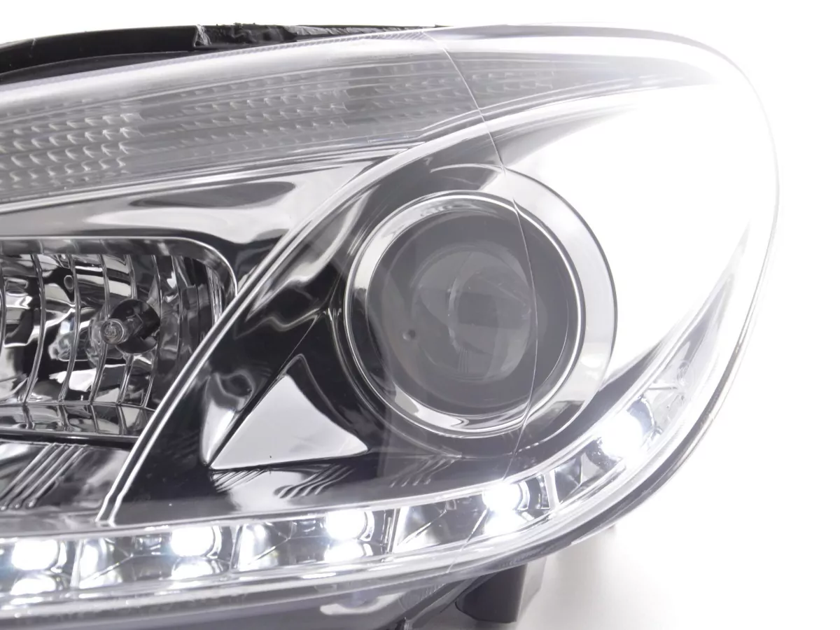 Scheinwerfer Set Daylight LED Tagfahrlicht VW Golf 6 Typ 1K Bj. 08- chrom für Rechtslenker