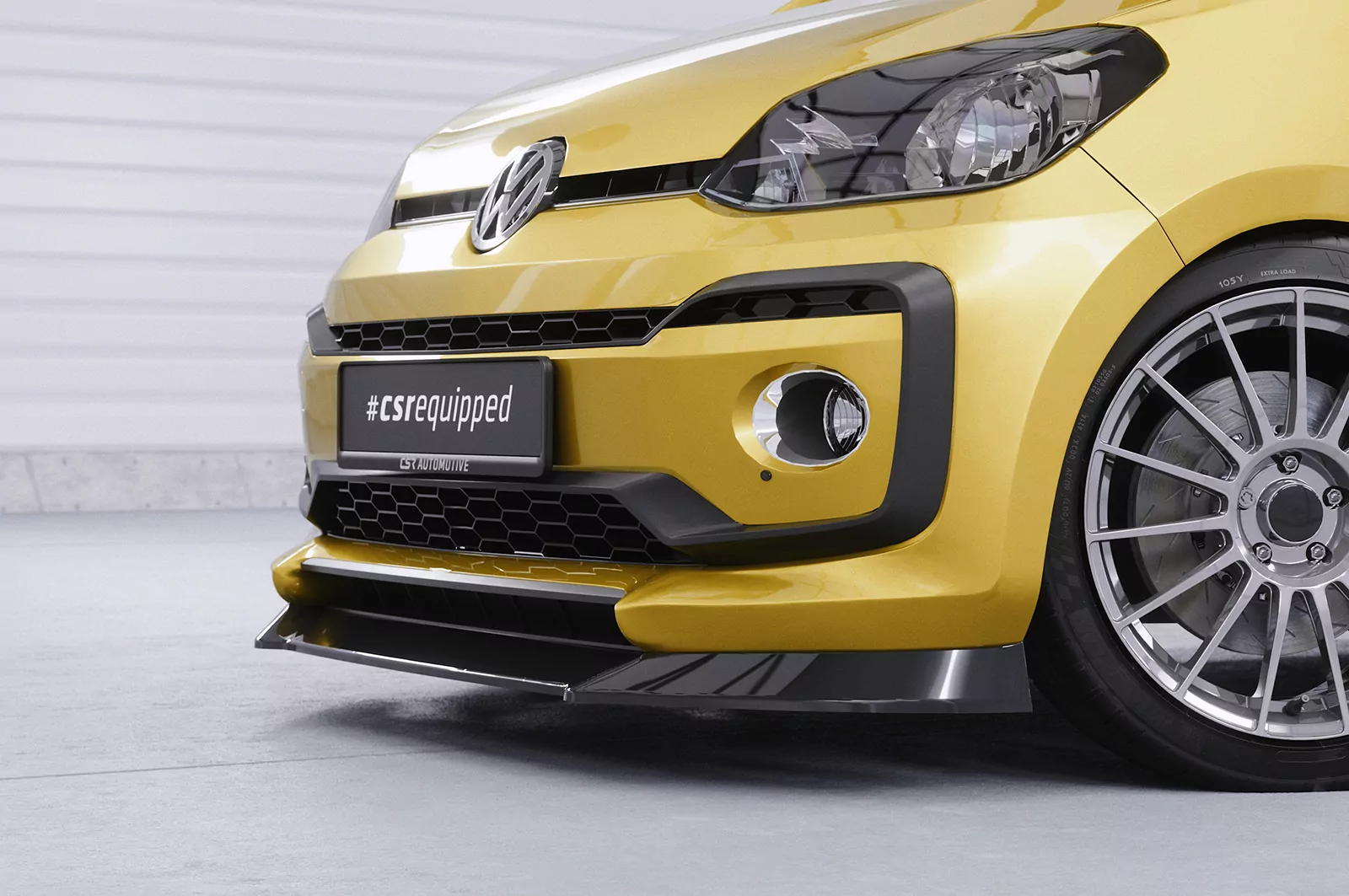 Cup-Spoilerlippe mit ABE für VW up! CSL353 Strukturiert (schwarz matt)