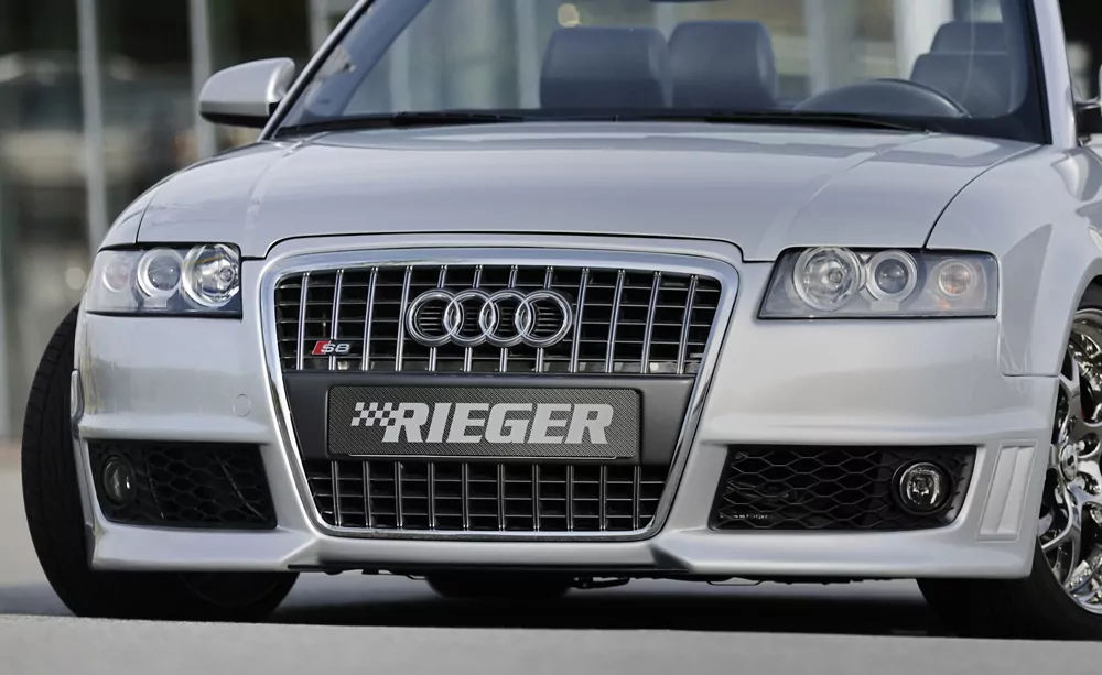 Rieger Spoilerstoßstange für Audi A4 (8H) - Cabrio 04.02-12.05 (bis Facelift) carbon optik