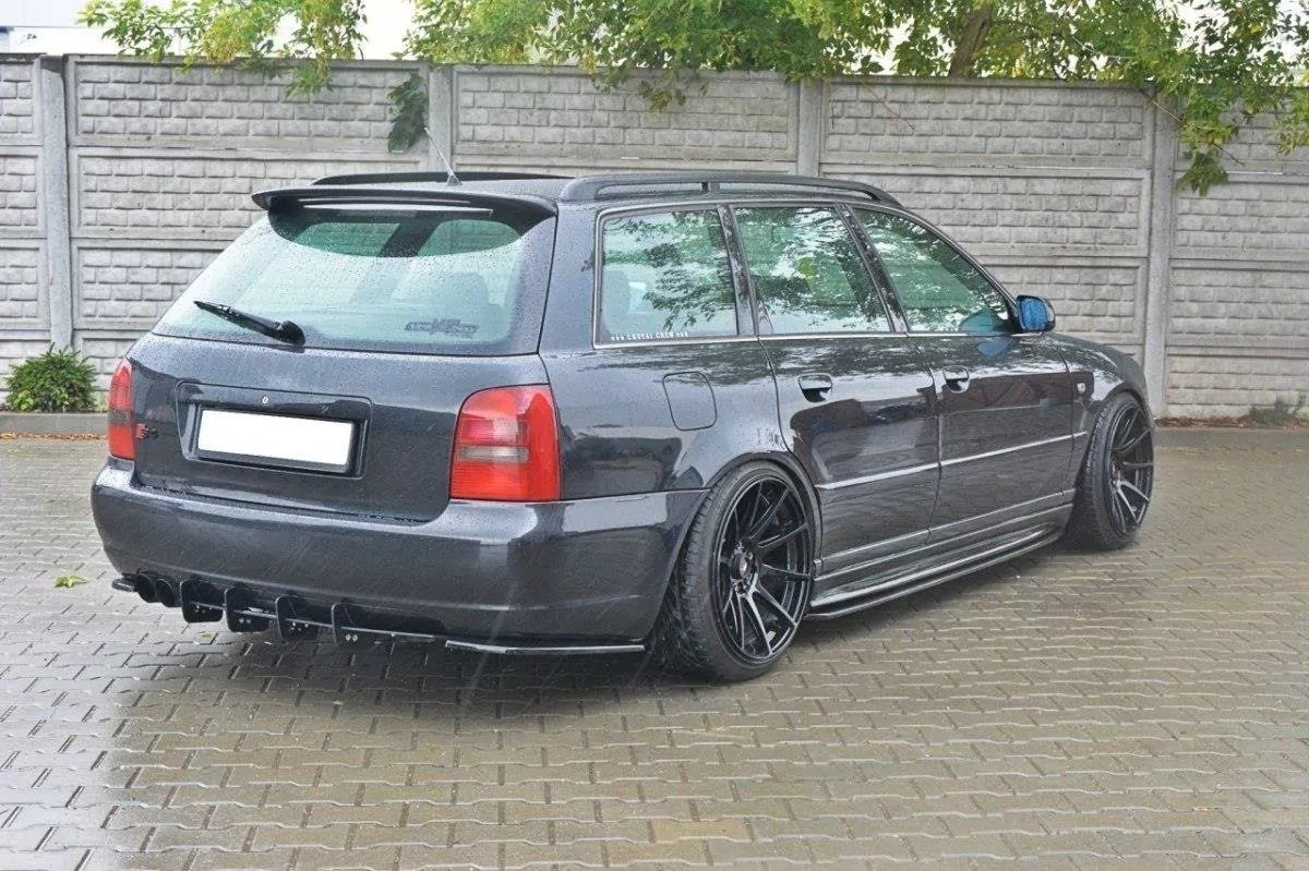 Heck Ansatz Flaps Diffusor Passend Für Diffusor Passend Für AUDI S4 B5 Avant Schwarz Hochglanz Schwarz Hochglanz